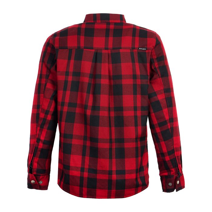 Spada Ember CE Armoured Motorcycle Shirt – Red/Black Motorcycle Protection. Everyday Style.
