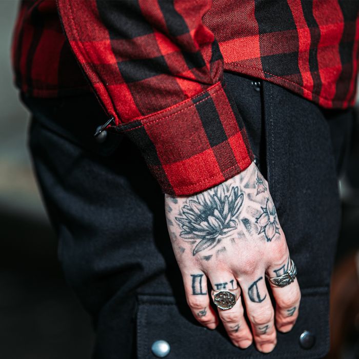 Spada Ember CE Armoured Motorcycle Shirt – Red/Black Motorcycle Protection. Everyday Style.