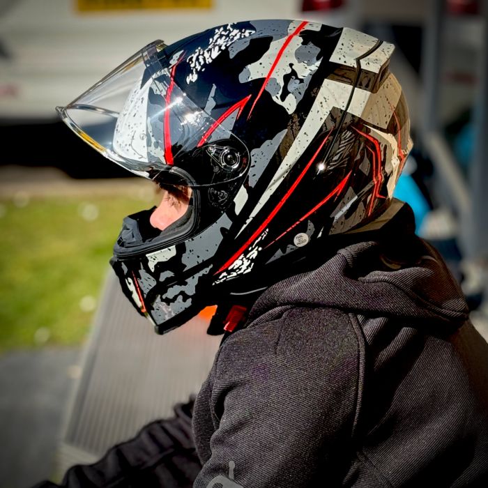 Spada Raiden 2 Meisai Red Motorcycle Helmet – ECE 22.06 Certified