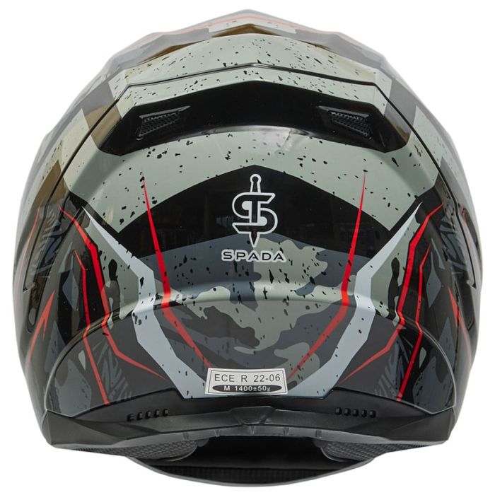 Spada Raiden 2 Meisai Red Motorcycle Helmet – ECE 22.06 Certified
