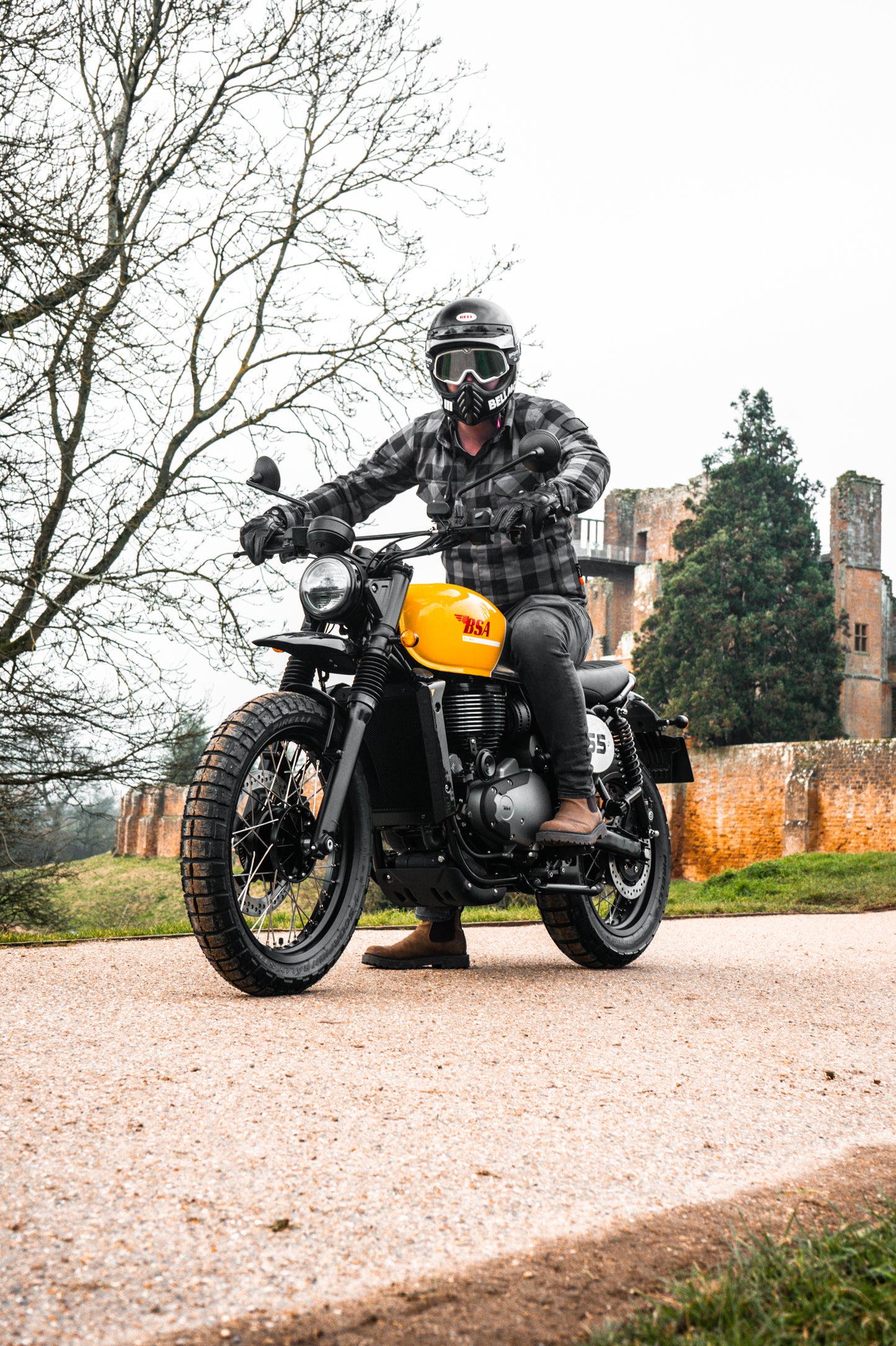 Pre-Order 2025 BSA B65 Scrambler in Yellow/Grey – Classic Style Meets Modern Adventure