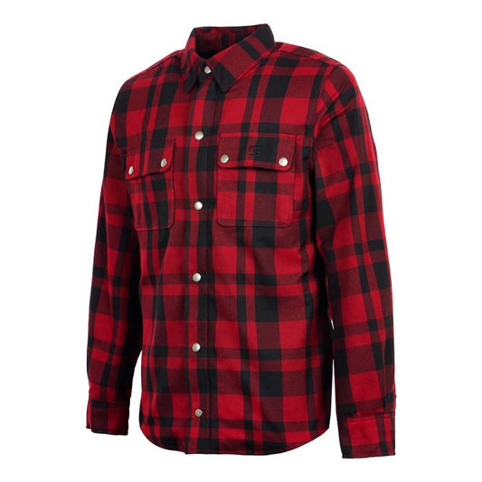 Spada Ember CE Armoured Motorcycle Shirt – Red/Black Motorcycle Protection. Everyday Style.