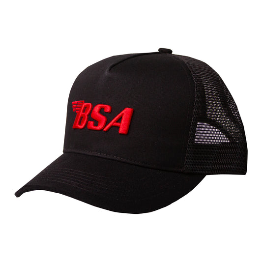 BSA x Merlin Snapback Cap – Black | Adjustable Motorcycle Cap